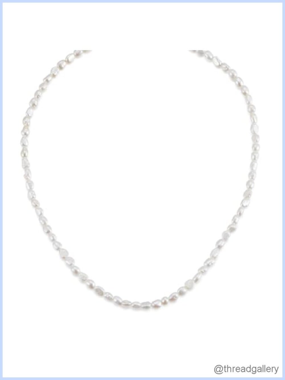 Handmade Baroque Pearl Strand Necklace 3-4mm Freshwater Cultured Pearls